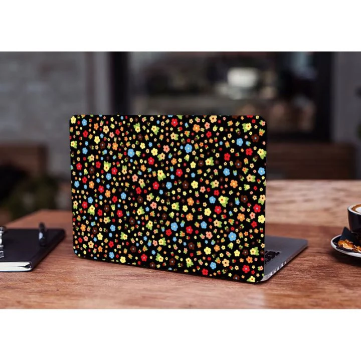Захисна наліпка на ноутбук універсальна 13.3"-15.6” Colorful flowers 380х250 мм Матова