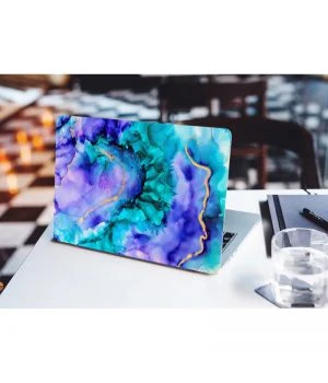 Захисна наліпка на ноутбук універсальна 13.3"-15.6” Blue abstraction 380х250 мм Матова