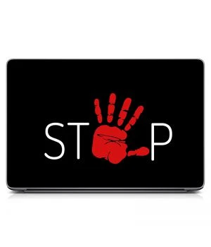 Універсальна наклейка для ноутбука 15.6"-13.3" Stop Матова 380х250 мм