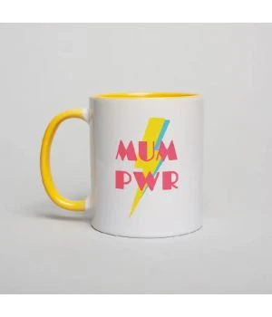 Чашка MUM PWR, Жовтий, англійська, 330 мл