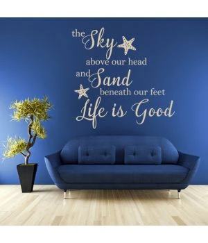 Интерьерная наклейка Life is good, 71х69 см