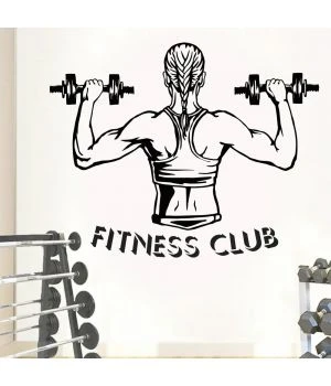 86x70 см Fitness girl Наклейка декоративная интерьерная для стен