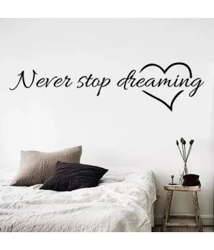 97х25 см Never stop Наклейка декоративная интерьерная для стен
