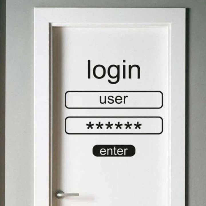 Интерьерная наклейка Login, 66756