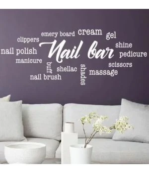 Декоративная интерьерная наклейка Nail bar