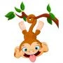 Интерьерная Наклейка Glozis Funny Monkey