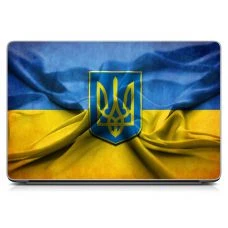 Універсальна наклейка для ноутбука, 13.3"-17.3” 400x260 мм Герб України