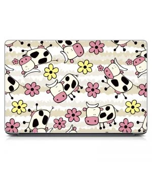 Наклейка на ноутбук - Floral Cow