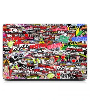 Универсальная наклейка на ноутбук 15.6"-13.3" Stickerbomb Tuned Матовая 380х250 мм