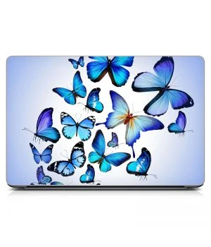 Универсальная наклейка для ноутбука, 13.3"-17.3” 400x260 мм Blue Butterflies Матовая