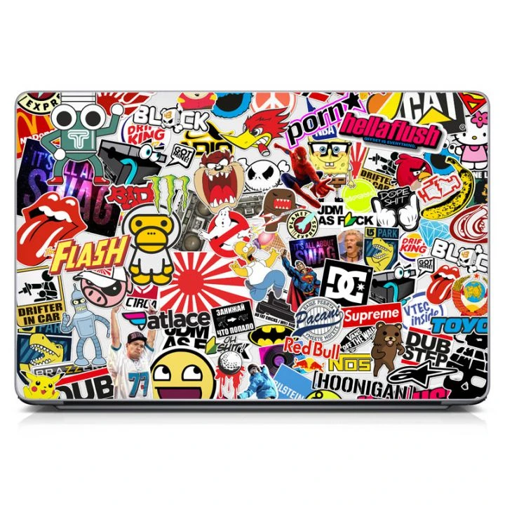 Універсальна наклейка для ноутбука 15.6"-13.3" Sticker Bombing 380х250 мм