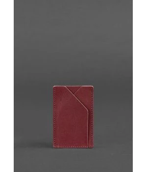 Женский кожаный кард-кейс 8.0 бордовый