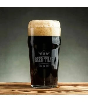 Келих для пива Beer time, англійська, Крафтова коробка