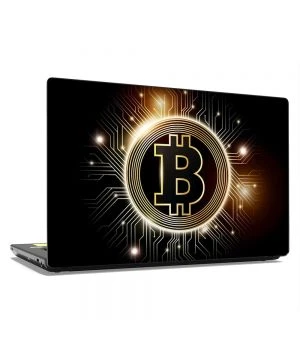 Універсальна наклейка для ноутбука 15.6"-13.3" Біткоїн 380х250 мм