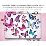 Універсальна наклейка для ноутбука, 13.3"-17.3” 400x260 мм Pink Butterflies Матова