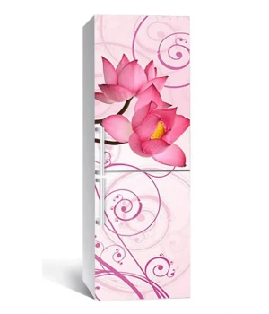 Декоративная самоклеющаяся пленка для холодильника, 60х180 см Pink lotus