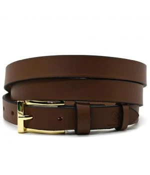 Ремень женский тонкий Grande Pelle 22370040033 в рыжем цвете