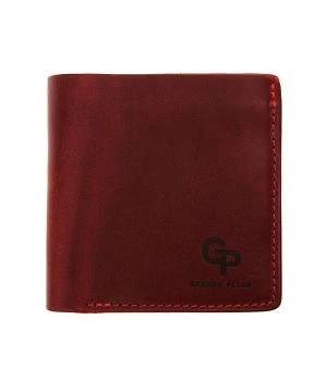 Портмоне Lettera з монетницею, бордове Grande Pelle 537161