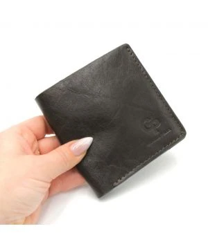 Мужское кожаное портмоне коричневое Grande Pelle 538420 с монетницей