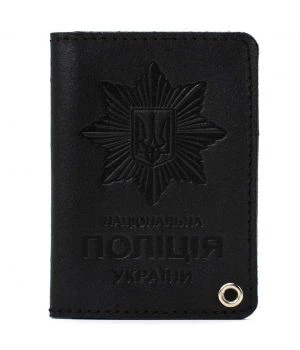 Обложка на документы Полиция Украины Limary lim-3990GA черная