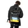 Рюкзак ролл Sambag RollTop LTH чорний с флагом Украины
