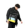 Рюкзак ролл Sambag RollTop LTH чорний с флагом Украины