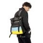 Рюкзак ролл Sambag RollTop LTH чорний с флагом Украины