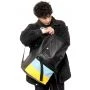 Рюкзак ролл Sambag RollTop LTH чорний с флагом Украины