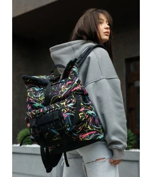 Рюкзак рол Sambag RollTop Double принт "ABSTRACT", 85856