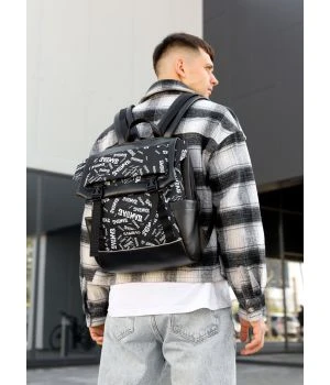 Чоловічий рюкзак принт Sambag Aura чорний, 85869
