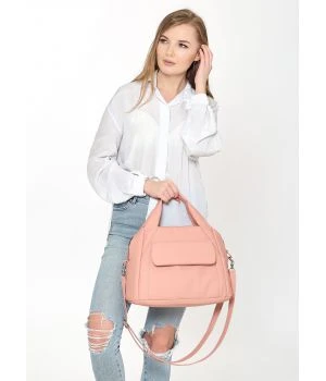 Стильная сумка из экокожи Sambag Vogue BKS пудра