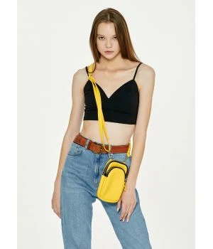 Стильная сумка из экокожи Sambag Modena 0GS желтая