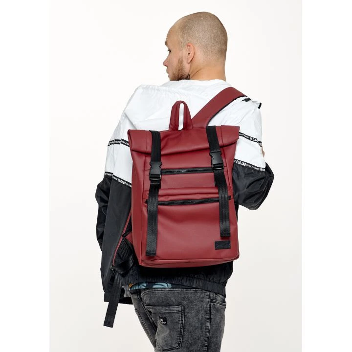 Стильный рюкзак городской Sambag унисекс RollTop LTT бордо