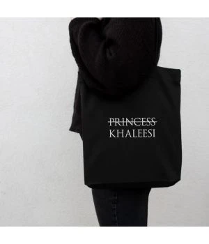 Подарункова Екосумка GoT Princess khaleesi, Чорний, англійська з написом