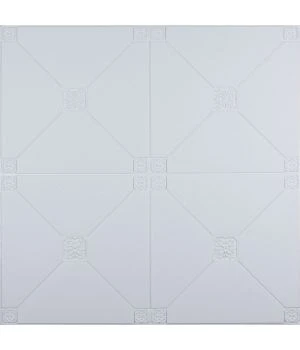 Самоклеющаяся 3D панель белая пирамида 700x700x4.5мм