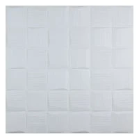 Самоклеющаяся 3D панель белые рваные кубики 700x700x8мм