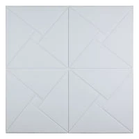 Самоклеющаяся 3D панель белый ромб 700x700x6,5 мм