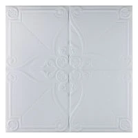 Самоклеющаяся 3D панель белый цветок 700x700x6мм
