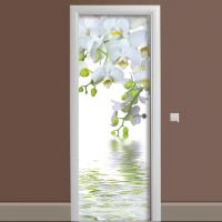 Наклейка на дверь Орхидея над водой 65х200 см