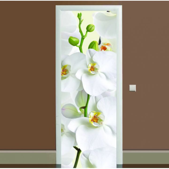 Наклейка на дверь Орхидея, 65х200 см