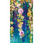 Наклейка на стіл Квіти акварель, 60х120 см