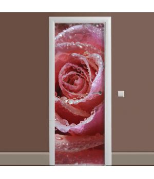 Наклейка на дверь Нежная роза 65х200 см