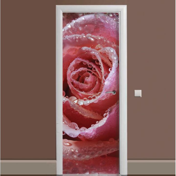 Наклейка на двері Ніжна троянда 65х200 см