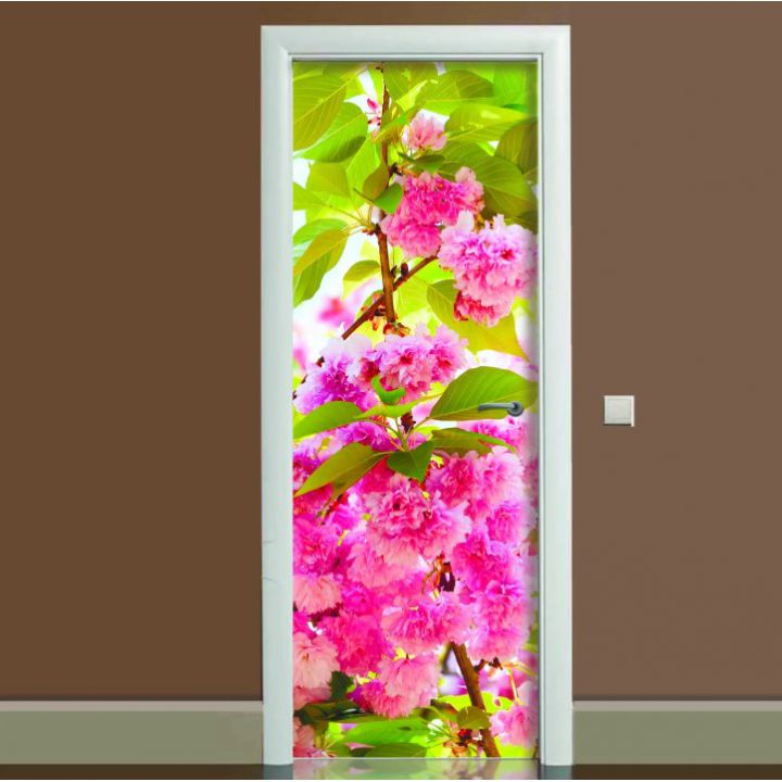 Наклейка на двері Цвітіння 01, 65х200 см