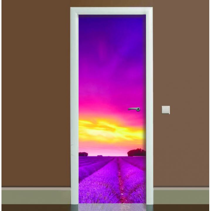 Наклейка на дверь Лаванда 01, 65х200 см