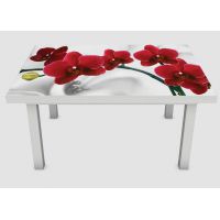 Наклейка на стол Орхидея алая жемчужина01, 60х120 см