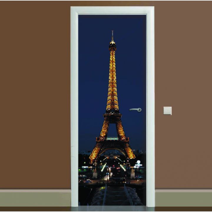 Наклейка на дверь Эйфелева башня 03, 65х200 см