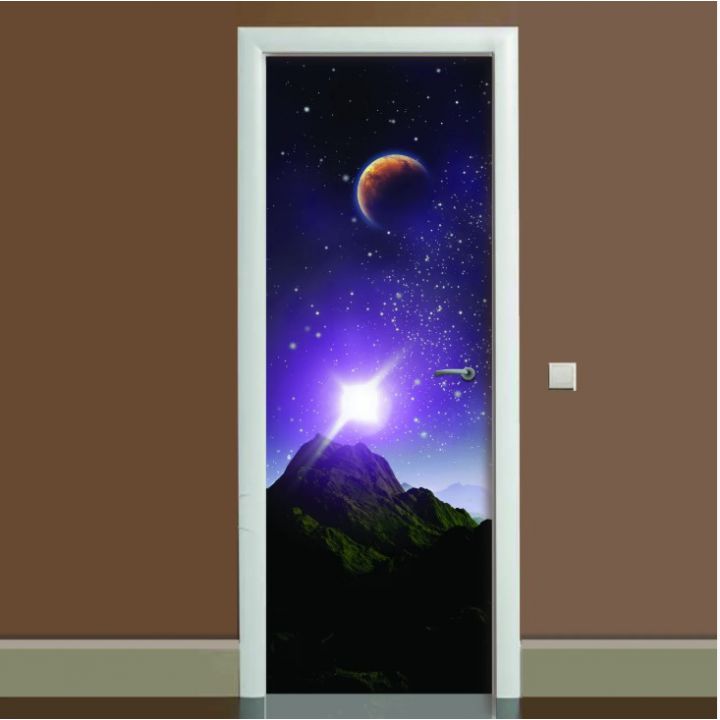 Наклейка на дверь Космос 03, 65х200 см