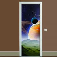 Наклейка на дверь Космос 04, 65х200 см