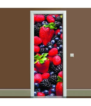 Наклейка на дверь Лесная ягода, 65х200 см